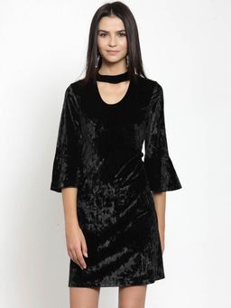 Latin Quarters - Women Solid Fit And Flare Dress