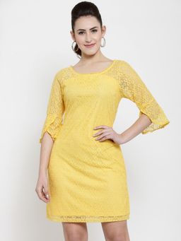 Latin Quarters - Mustard Solid Dress
