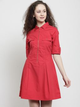 Latin Quarters - Red Solid Dress