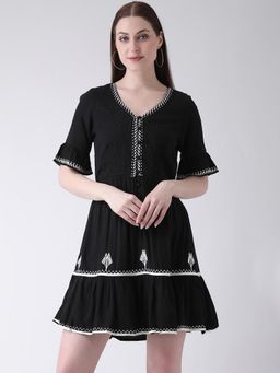 Latin Quarters - Black Solid Dress
