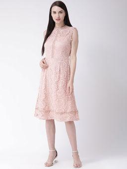 Latin Quarters - Beige Detailing Sleeveless Dress