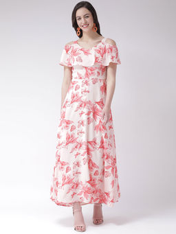 Latin Quarters - Pink Floral Short Sleeves Dress