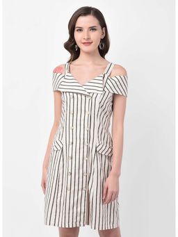 Latin Quarters - Beige Printed Dress