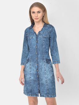 Latin Quarters - Blue Knee Length Dress