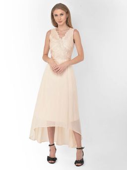 Latin Quarters - Peach Knee Length Dress