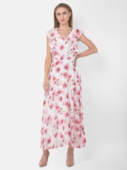 Latin Quarters - Ivory Cap Sleeve Maxi Dress