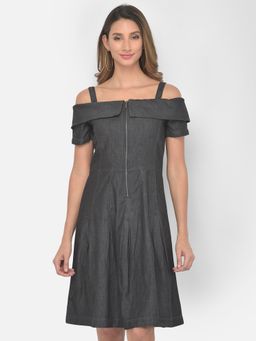 Latin Quarters - Black Denim Dress