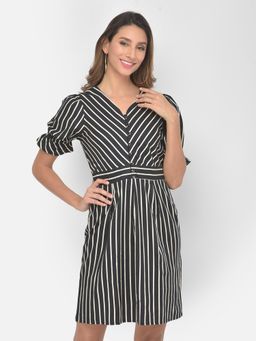 Latin Quarters - Black Stripe Dress