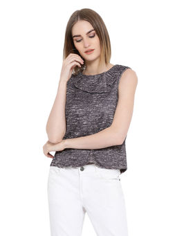 Latin Quarters - Off White Tie & Dye Sleeveless Top