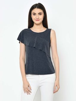 Latin Quarters - Navy Blue Solid Top