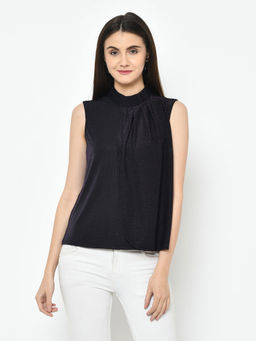 Latin Quarters - Black Embellished Sleeveless Top