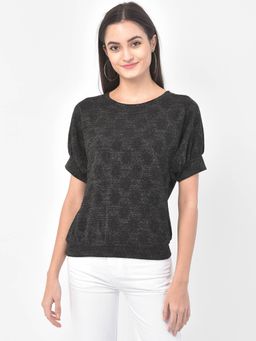 Latin Quarters - Black Lurex Knit Tunic