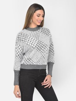 Latin Quarters - White Hairy Full Sleeve Top