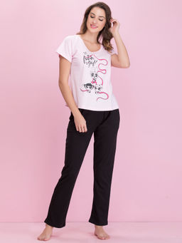 Clovia - Cotton Rich Powerpuff Girls Print Top - Multi-Color