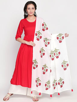 Lavanya The Label - Rayon Kurta & Palazzo With Dupatta (Set of 3)