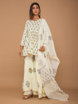 Lavanya The Label - Rayon Sharara & Kurta With Dupatta (Set of 3)