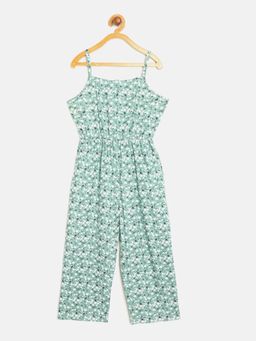 Luyk - Green Floral Frill Jumpsuit