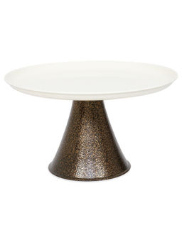 Living With Elan - Tall Cake Stand With Server -Black &Off White