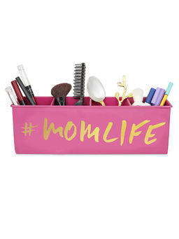 Living With Elan - Mom Life 4 Compartment Desk Organizer-Hot Pink