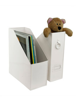 Living With Elan - Method Set of 2 File & Magazine Holder-Off White