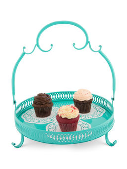 Living With Elan - Baroque Platter Round (12inch, Aqua)