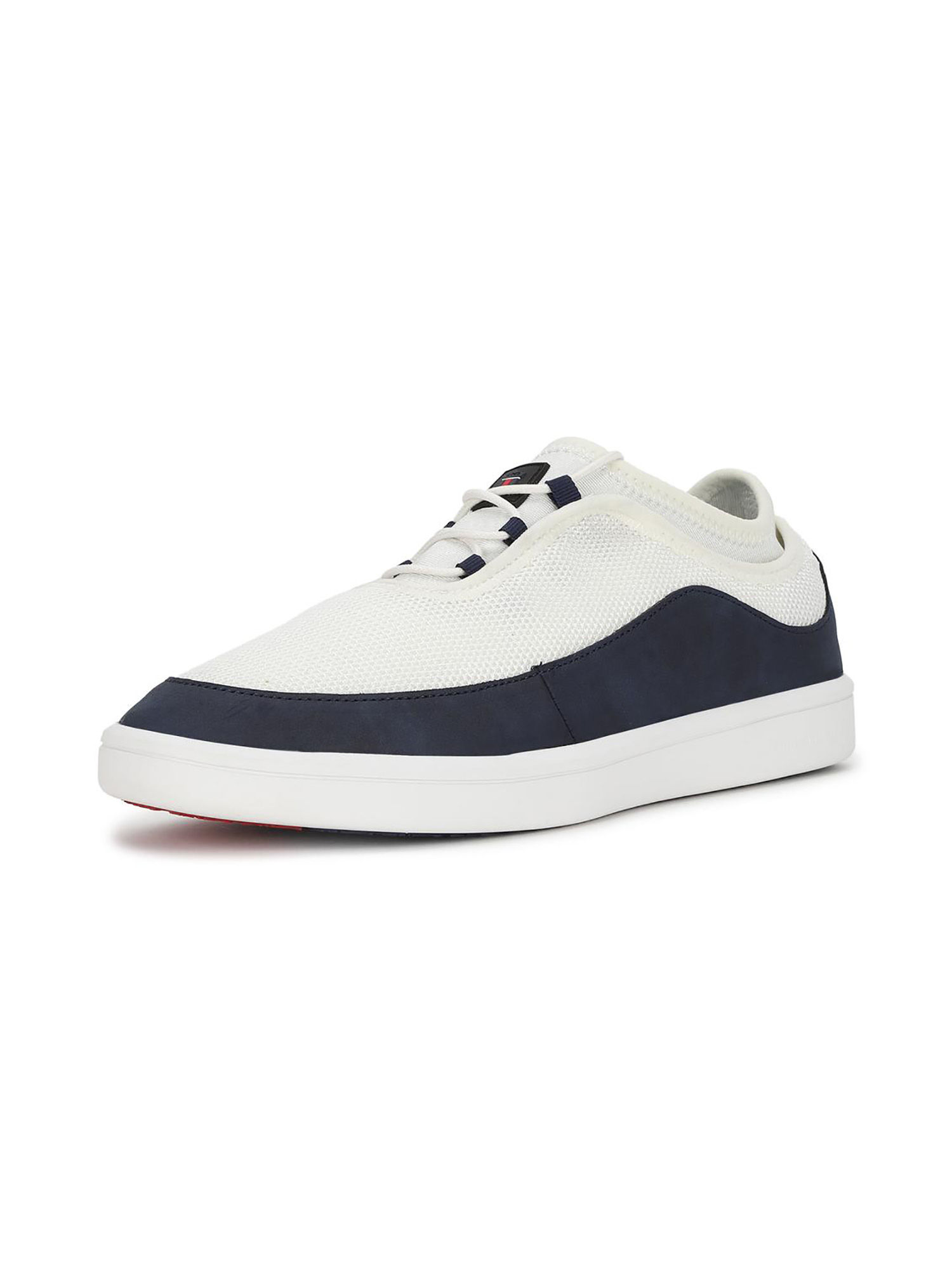 Louis Philippe White Textured Sneakers 