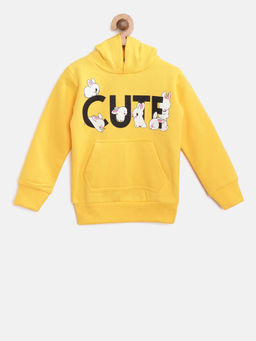 Lazy Shark - Yellow Girls Hoodie