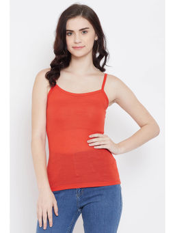 Madame - Red Solid Spaghetti Top
