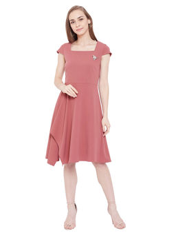 Madame - Pink Solid Dress