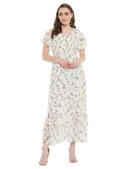 Madame - Beige Floral Dress