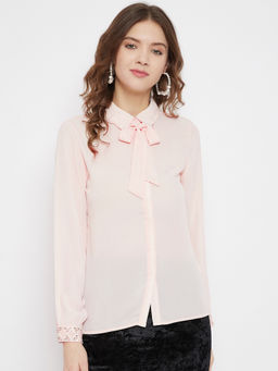 Madame - Peach Color Women Shirts