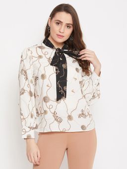 Madame - Off White Textile Top