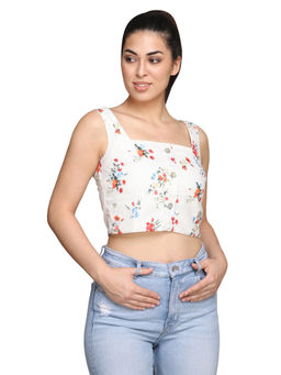 Madame - Off White Color Women Textile Top
