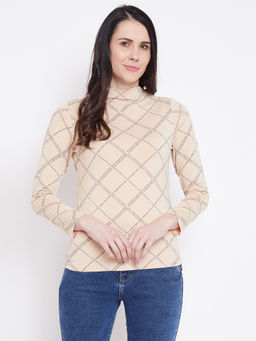 Madame - Women Beige Full Sleeve Top