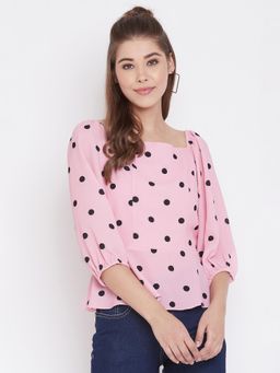 Madame - Pink Peplum Top