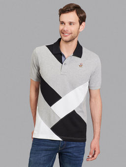 Beverly Hills Polo Club - Intertwined Cut And Sew Polo T-shirts