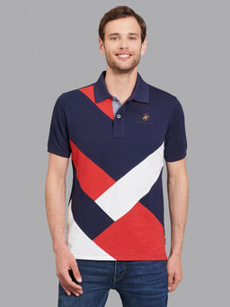 Beverly Hills Polo Club - Intertwined Cut And Sew Polo T-shirts