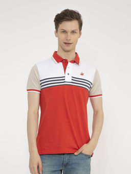 Beverly Hills Polo Club - Seismic Wave Colour Block Polo T-shirts