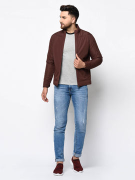Buy Spirit Coffee Brown Stand Collar 
