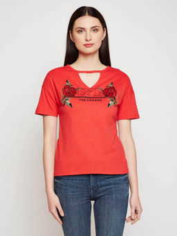 Madame - Red Floral Top