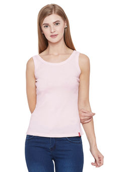 Madame - Pink Solid Spaghetti Top