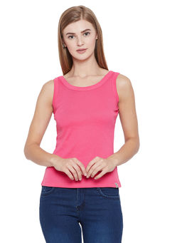 Madame - Coral Solid Spaghetti Top