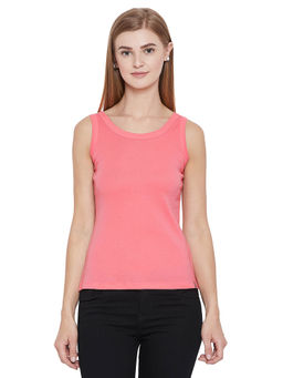 Madame - Pink Solid Spaghetti Top