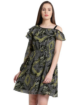Madame - Olive Embroidered Dress