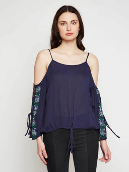 Madame - Navy Solid Top