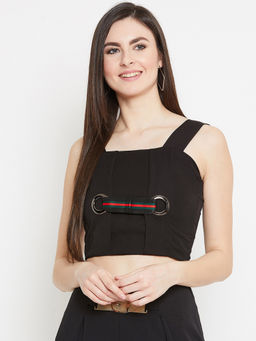 Madame - Women Black Textile Top