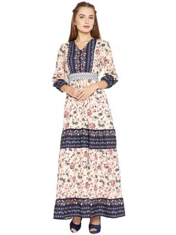 Madame - Printed Women Beige Dress