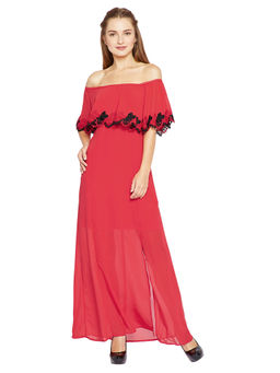 Madame - Red Solid Dress