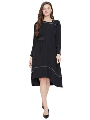Black Solid Dress main image 1