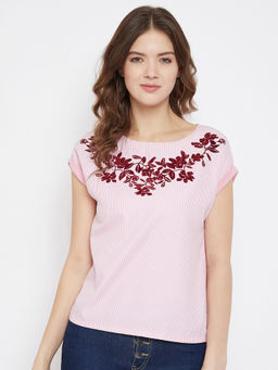 Madame - Pink Color Women Top HS